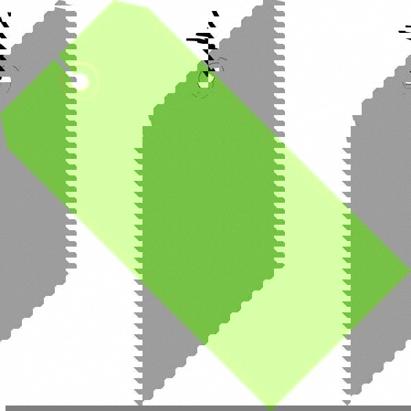 Blank Tag: 4-1/4'' High, Green, Synthetic Paper